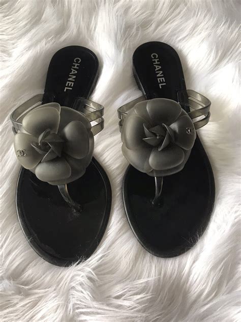 chanel camellia flip flops replica|chanel dad sandals.